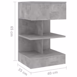 VidaXL 808656 nightstand/bedside table Concrete colour - Additional view 7