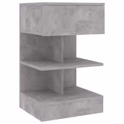 VidaXL 808657, Concrete colour, Wood, 400 mm, 350 mm, 650 mm, 2 pc(s)