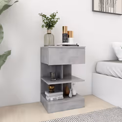 VidaXL 808657 nightstand/bedside table Concrete colour