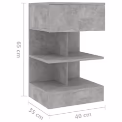 VidaXL 808657 nightstand/bedside table Concrete colour - Additional view 7