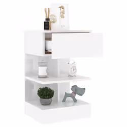 VidaXL 808660 nightstand/bedside table White - Additional view 4