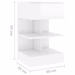 VidaXL 808660 nightstand/bedside table White - Additional view 7