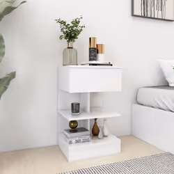 VidaXL 808661 nightstand/bedside table White - Additional view 2