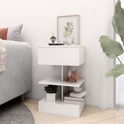 VidaXL 808661 nightstand/bedside table White - Additional view 3