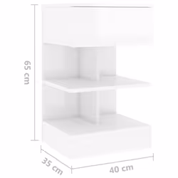 VidaXL 808661 nightstand/bedside table White - Additional view 8