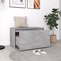 vidaXL Hall Bench Concrete Grey Engineered Wood Hallway Entryway Storage Bench