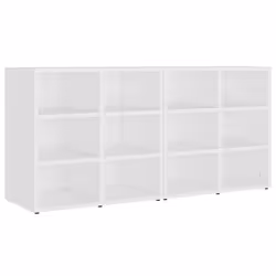 vidaXL Shoe Cabinet Hallway Wall Mounted Shoe Storage Rack Shelf Cupboard - white, 2
