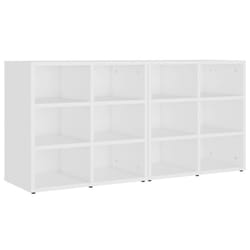 vidaXL Shoe Cabinet Hallway Wall Mounted Shoe Storage Rack Shelf Cupboard - white, 2