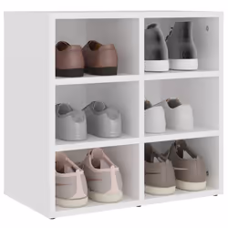 vidaXL Shoe Cabinet Hallway Wall Mounted Shoe Storage Rack Shelf Cupboard - white, 2 - Additional view 9