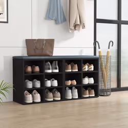vidaXL Shoe Cabinet Hallway Wall Mounted Shoe Storage Rack Shelf Cupboard - 2 pcs - Additional view 2