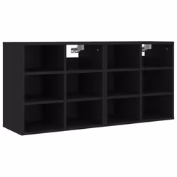 vidaXL Shoe Cabinet Hallway Wall Mounted Shoe Storage Rack Shelf Cupboard - 2 pcs - Additional view 4