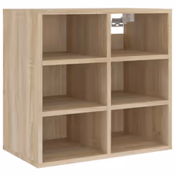 vidaXL Shoe Cabinet Hallway Wall Mounted Shoe Storage Rack Shelf Cupboard - sonoma oak, 1