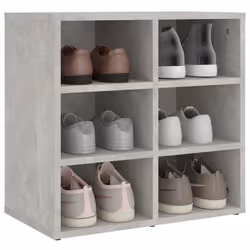 vidaXL Shoe Cabinet Hallway Wall Mounted Shoe Storage Rack Shelf Cupboard - concrete grey, 1 - Additional view 7