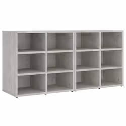 vidaXL Shoe Cabinet Hallway Wall Mounted Shoe Storage Rack Shelf Cupboard - concrete grey, 2