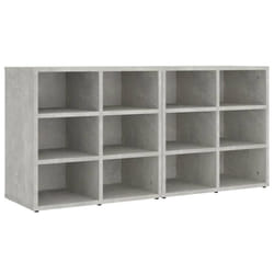 vidaXL Shoe Cabinet Hallway Wall Mounted Shoe Storage Rack Shelf Cupboard - concrete grey, 2