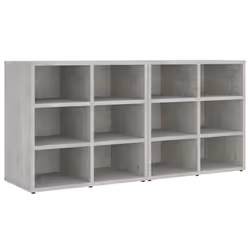 vidaXL Shoe Cabinet Hallway Wall Mounted Shoe Storage Rack Shelf Cupboard - concrete grey, 2
