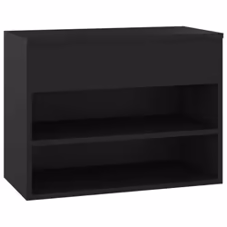 vidaXL Shoe Bench Black Engineered Wood Shoe Organiser Cabinet Rack Hall Bench