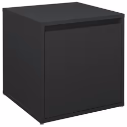 vidaXL Box Drawer Storage Box Storage Case File Cabinet Black Engineered Wood