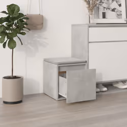 vidaXL Box Drawer Hall Tool Box Chest Organiser Storage Case Engineered Wood - Concrete grey