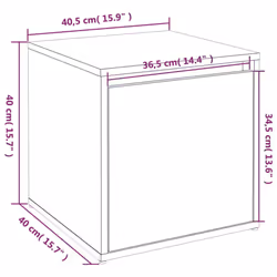 vidaXL Box Drawer Hall Tool Box Chest Organiser Storage Case Engineered Wood - Concrete grey - Additional view 4