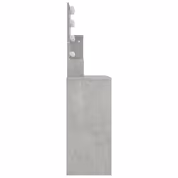 vidaXL Dressing Table with LED Vanity Table Makeup Vanity Desk Cosmetic Table - Concrete grey - Additional view 7