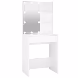 vidaXL Dressing Table with LED Makeup Vanity Desk Cosmetic Table Multi Colours - White