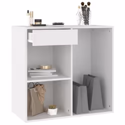 vidaXL Cosmetic Cabinet Dressing Room Storage Makeup Cupboard Engineered Wood - white