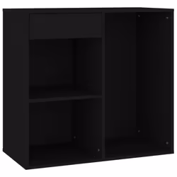 vidaXL Cosmetic Cabinet Dressing Storage Makeup Cupboard Black Engineered Wood - Additional view 2