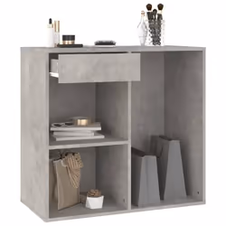 vidaXL Cosmetic Cabinet Dressing Room Storage Makeup Cupboard Engineered Wood - concrete grey