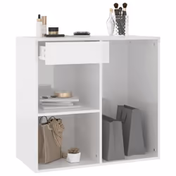 vidaXL Cosmetic Cabinet Dressing Room Storage Makeup Cupboard Engineered Wood - high gloss white - Additional view 6