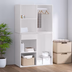 vidaXL Dressing Cabinet Dressing Storage Cosmetic Cupboard Engineered Wood - white - Additional view 6