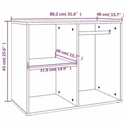 vidaXL Dressing Cabinet Dressing Storage Cosmetic Cupboard Engineered Wood - sonoma oak - Additional view 4