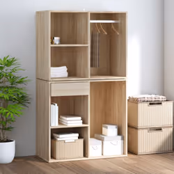 vidaXL Dressing Cabinet Dressing Storage Cosmetic Cupboard Engineered Wood - sonoma oak - Additional view 6