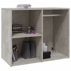 vidaXL Dressing Cabinet Dressing Storage Cosmetic Cupboard Engineered Wood - concrete grey - Additional view 4
