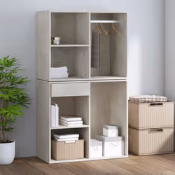 vidaXL Dressing Cabinet Dressing Storage Cosmetic Cupboard Engineered Wood - concrete grey - Additional view 5