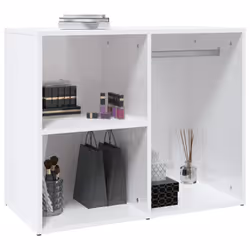 vidaXL Dressing Cabinet Dressing Storage Cosmetic Cupboard Engineered Wood - high gloss white - Additional view 4