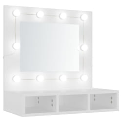 vidaXL Mirror Cabinet with LED Wall-mounted Mirror Cabinet Storage Cupboard - White