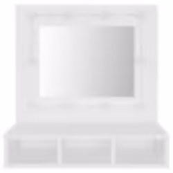 vidaXL Mirror Cabinet with LED Wall-mounted Mirror Cabinet Storage Cupboard - White - Additional view 5