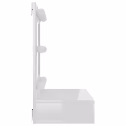 vidaXL Mirror Cabinet with LED Wall-mounted Mirror Cabinet Storage Cupboard - High gloss white - Additional view 6