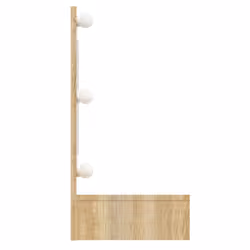 vidaXL Mirror Cabinet with LED Washroom Storage Cabinet Bathroom Vanity Unit - Sonoma oak - Additional view 5