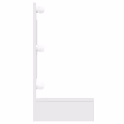 vidaXL Mirror Cabinet with LED Washroom Storage Cabinet Bathroom Vanity Unit - High gloss white - Additional view 5