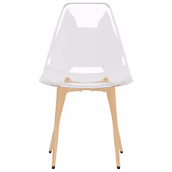 vidaXL 4x Dining Chairs Transparent PET Kitchen Dining Room Dinner Chair Seat