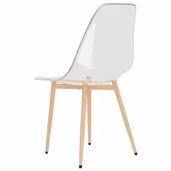 vidaXL 4x Dining Chairs Transparent PET Kitchen Dining Room Dinner Chair Seat - Additional view 5