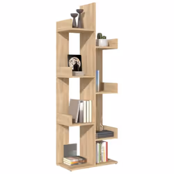 vidaXL Book Cabinet Sonoma Oak Engineered Wood Organiser Storage Bookshelf - Additional view 4