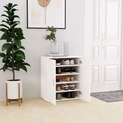 vidaXL Shoe Cabinet White Engineered Wood Shoe Rack Storage Organiser Cabinet