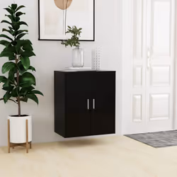 vidaXL Shoe Cabinet Black Engineered Wood Shoe Rack Storage Organiser Cabinet