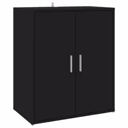 vidaXL Shoe Cabinet Black Engineered Wood Shoe Rack Storage Organiser Cabinet
