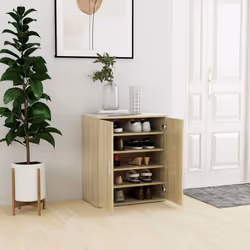 vidaXL Shoe Cabinet Sonoma Oak Engineered Wood Shoe Storage Organiser Cabinet