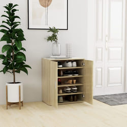 vidaXL Shoe Cabinet Sonoma Oak Engineered Wood Shoe Storage Organiser Cabinet