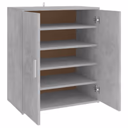 vidaXL Shoe Cabinet Concrete Grey Engineered Wood Shoe Rack Organiser Cabinet